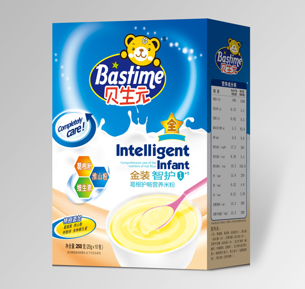 貝生元金裝智護(hù)1+1葛根護(hù)腸營養(yǎng)米粉盒裝