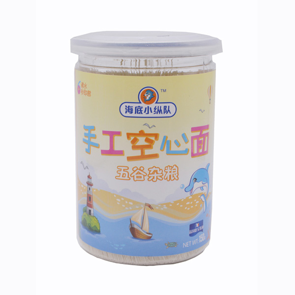 海底小縱隊(duì)五谷雜糧空心面罐裝