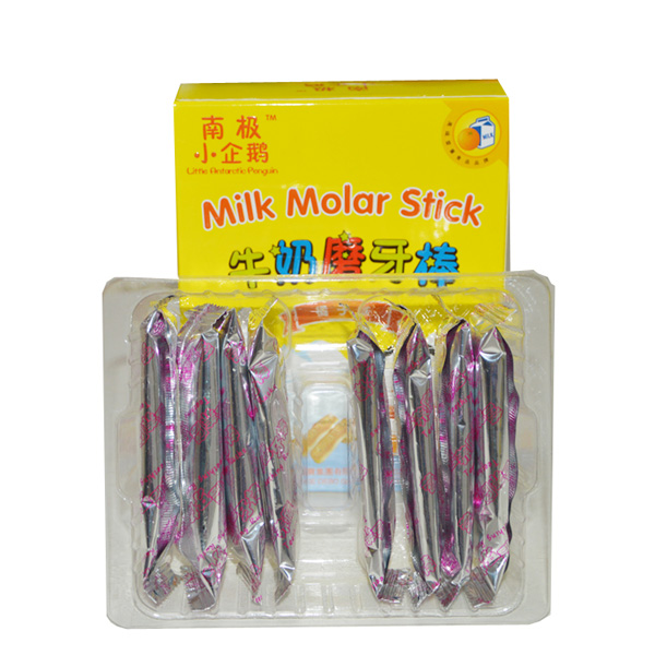 南極小企鵝牛奶磨牙棒橘子味內(nèi)盒