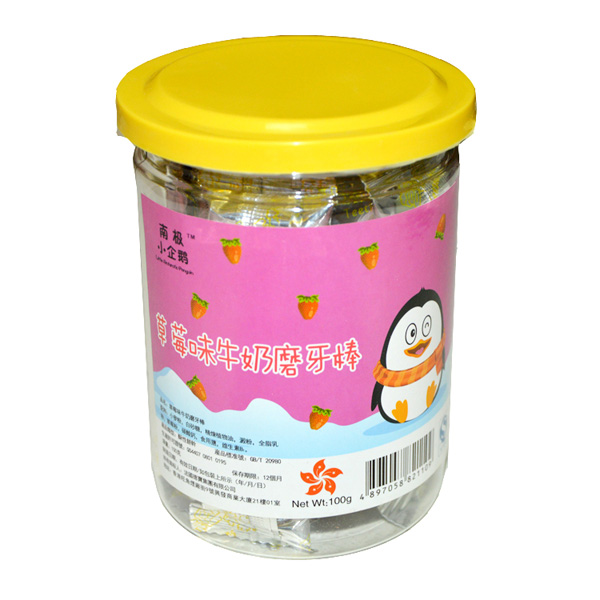 南極小企鵝草莓味牛奶磨牙棒