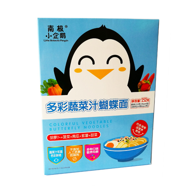 南極小企鵝多彩果蔬汁蝴蝶面(胡蘿卜+菠菜+南瓜+紫薯+甜菜).jpg 南極小企鵝多彩果蔬汁蝴蝶面(胡蘿卜+菠菜+南瓜+紫薯+甜菜).jpg