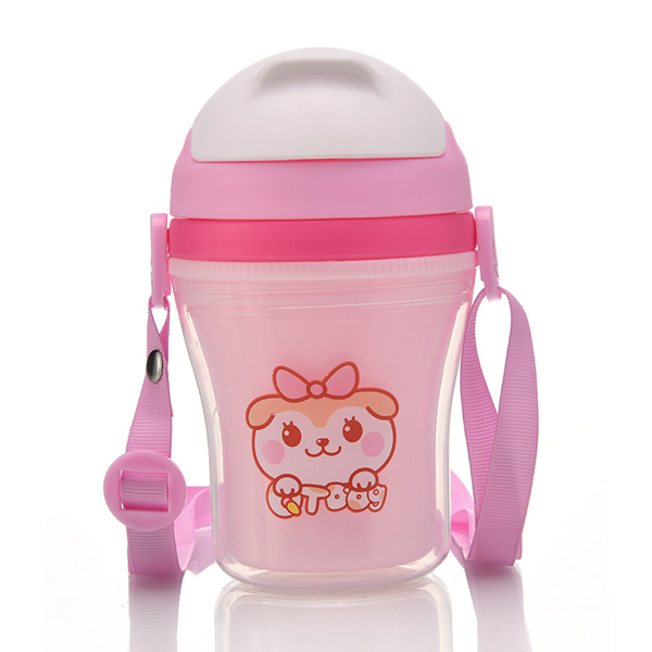邦貝小象寶寶水杯粉色掛繩款