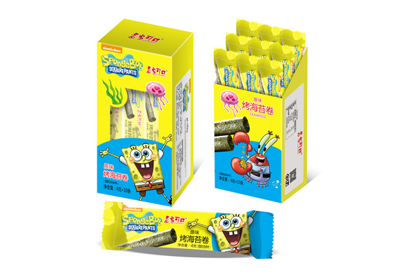 香當(dāng)可口海綿寶寶系列-原味烤海苔卷盒裝