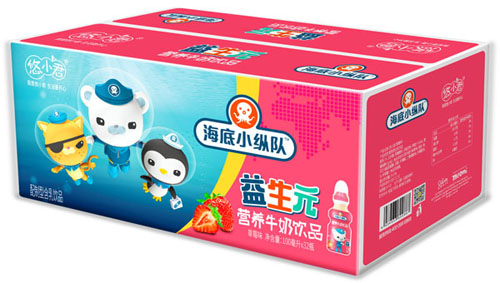 海底小縱隊(duì)益生元營(yíng)養(yǎng)牛奶飲品(草莓味)箱裝