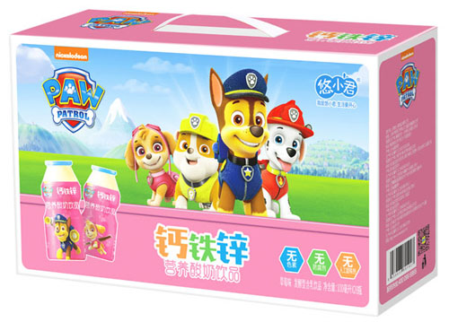 汪汪隊鈣鐵鋅草莓味營養(yǎng)酸奶飲品禮盒裝