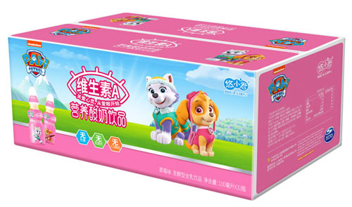 汪汪隊維生素A營養(yǎng)酸奶飲品(草莓味)箱裝