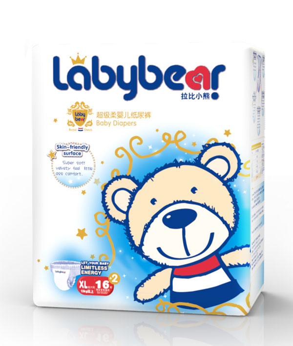 拉比小熊超級柔嬰兒紙尿褲XL18