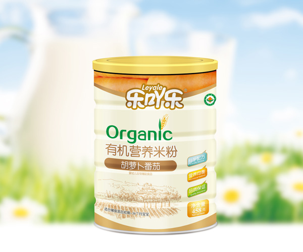 樂吖樂有機營養(yǎng)米粉胡蘿卜番茄罐裝