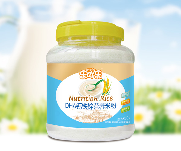樂(lè)吖樂(lè)DHA鈣鐵鋅營(yíng)養(yǎng)米粉桶裝