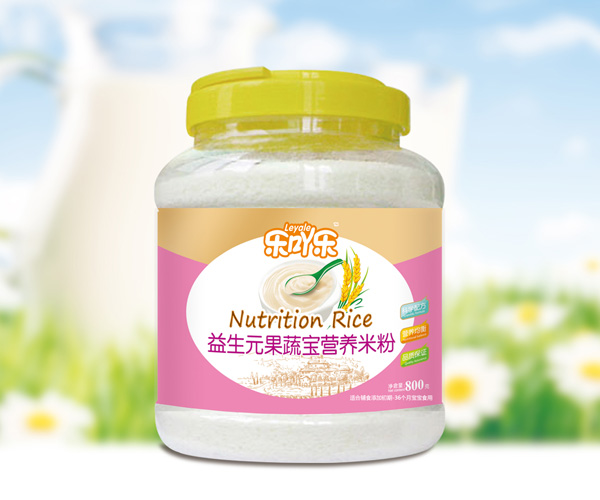 樂(lè)吖樂(lè)益生元果蔬寶營(yíng)養(yǎng)米粉桶裝