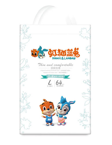 虹貓藍兔花樣童趣嬰兒紙尿褲L64