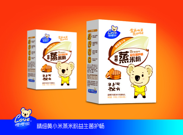 嚶嚶噯精細(xì)黃小米益生菌護(hù)暢蒸米粉 盒裝