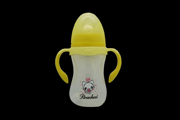 貝臣240ml寬口PP帶手柄自動(dòng)吸奶瓶(配吸管+吸嘴)
