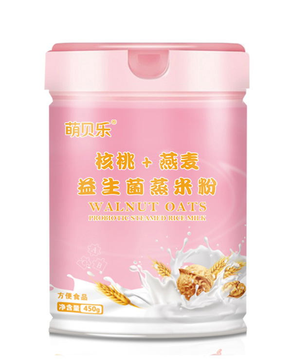 萌貝樂(lè)核桃+燕麥益生菌蒸米粉
