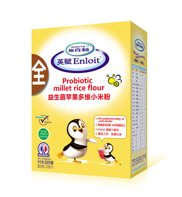 施百利英賦益生菌蘋果多維小米粉盒裝