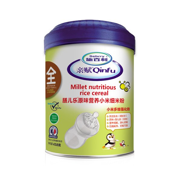 施百利親賦膳兒樂原味營養(yǎng)小米細(xì)米粉-小米多維強(qiáng)化鐵罐裝