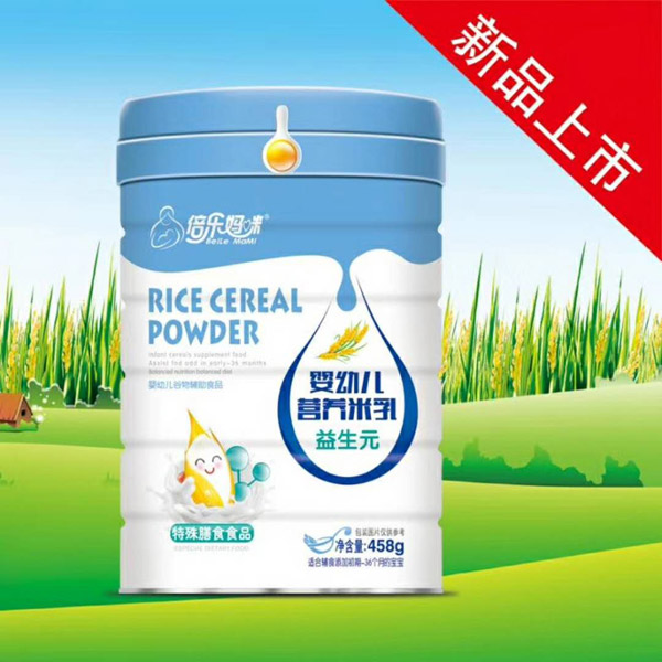 倍樂(lè)媽咪嬰幼兒營(yíng)養(yǎng)米乳罐裝-益生元