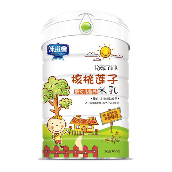 味滋肴嬰幼兒營養(yǎng)米乳罐裝-核桃蓮子