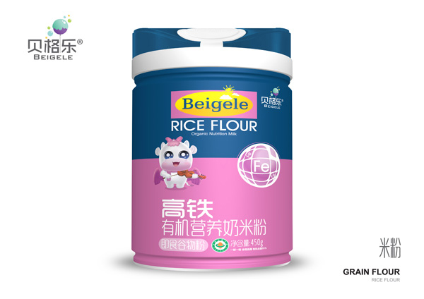 貝格樂高鐵有機(jī)營養(yǎng)奶米粉 聽裝