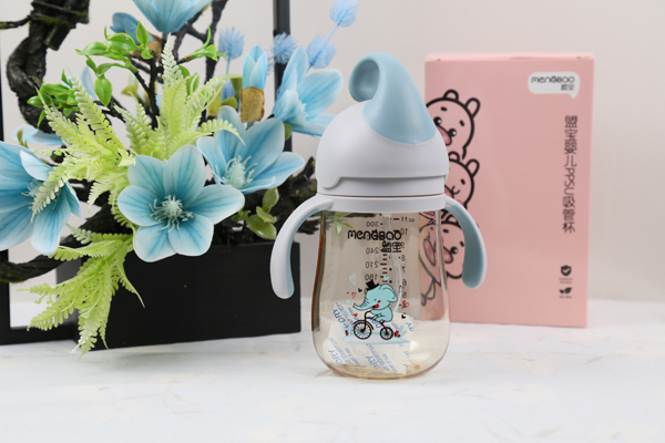 盟寶嬰兒PPSU吸管杯 灰色1