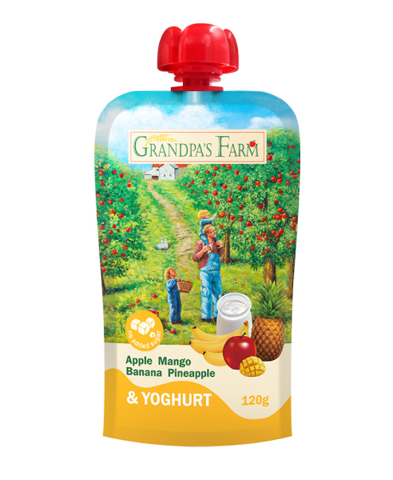 爺爺?shù)霓r(nóng)場(chǎng)風(fēng)味發(fā)酵乳蘋果芒果香蕉菠蘿泥