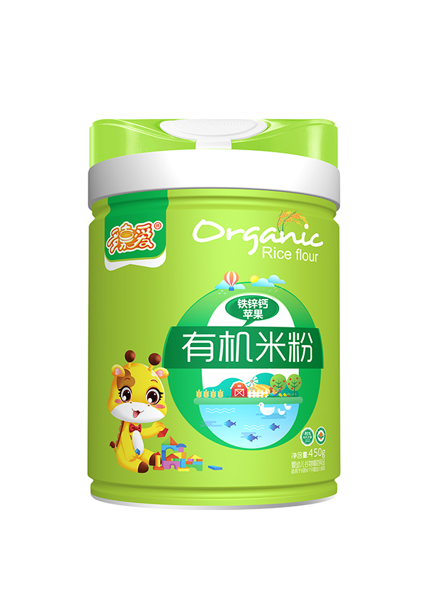 多嘉愛(ài)有機(jī)米粉罐裝 鐵鋅鈣蘋果