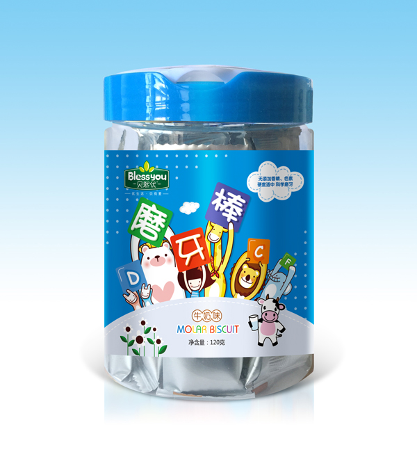 貝熙優(yōu)胡牛奶味磨牙棒 罐裝