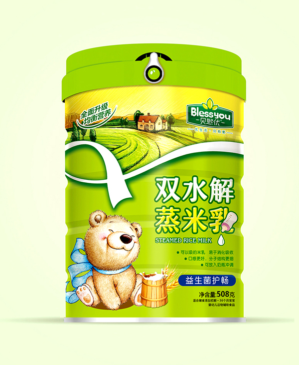 貝熙優(yōu)雙水解蒸米乳聽(tīng)裝508克(益生菌護(hù)暢)