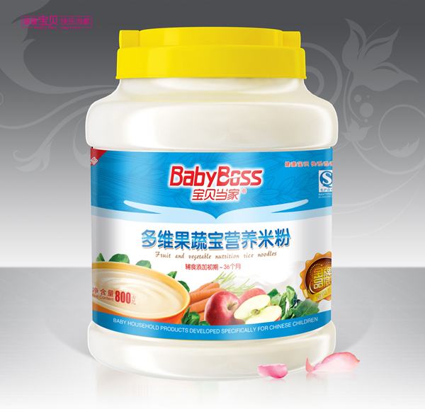 寶貝當家多維果蔬營養(yǎng)米粉 800g桶裝