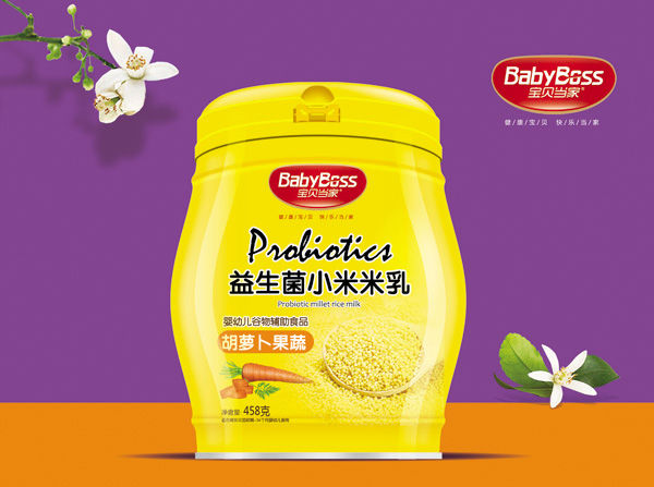 寶貝當(dāng)家胡蘿卜果蔬益生菌小米米乳