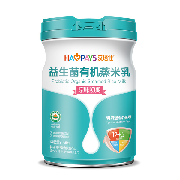 漢培仕益生菌有機蒸米乳-原味初期罐裝