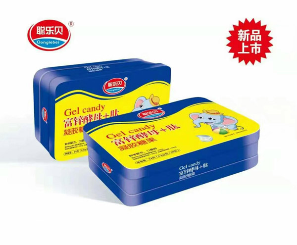 聰樂(lè)貝富鋅酵母+肽凝膠糖果 鐵盒裝