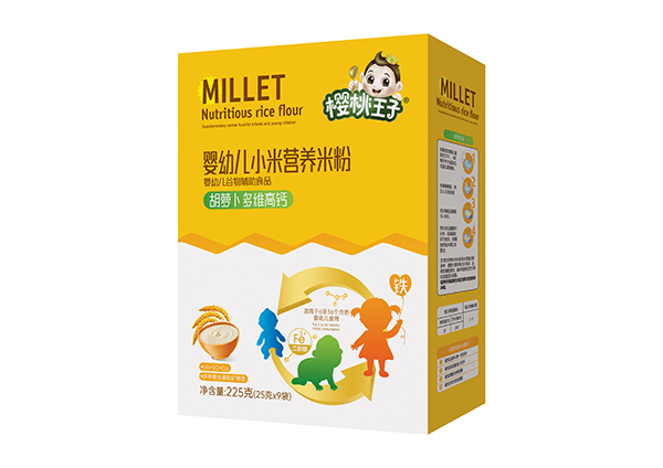 櫻桃王子?jì)胗變盒∶谞I養(yǎng)米粉 胡蘿卜多維高鈣 盒裝