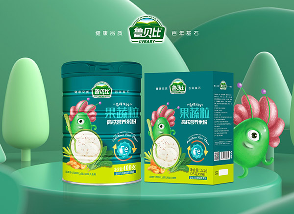 魯貝比果蔬粒高鐵營養(yǎng)米粉系列