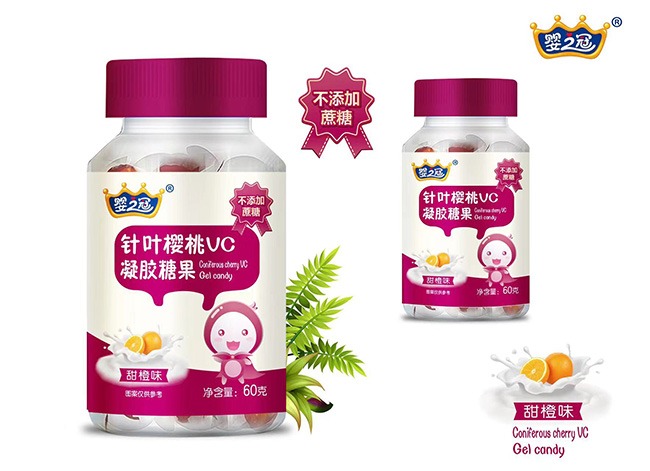 嬰之冠針葉櫻桃維C凝膠糖果-甜橙味