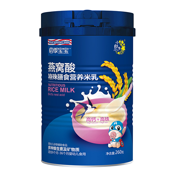 四季寶寶燕窩酸特殊膳食營(yíng)養(yǎng)米乳-高鈣+高鐵