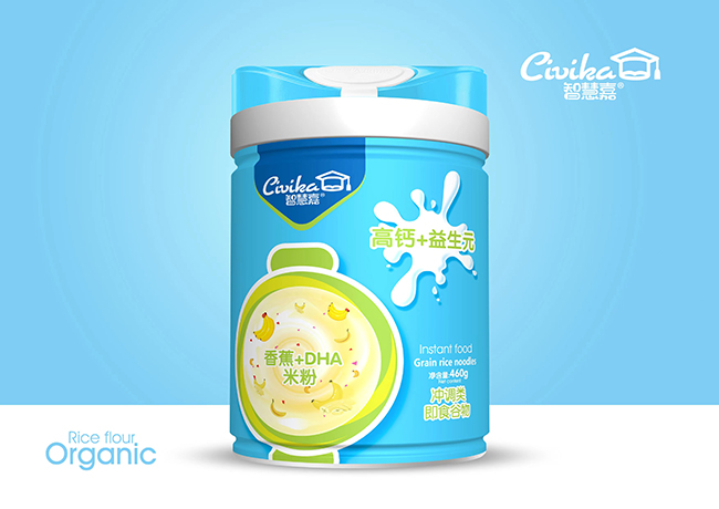 智慧嘉高鈣+益生元(香蕉+DHA)米粉