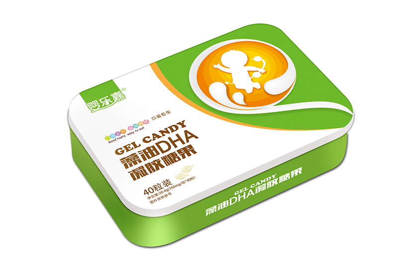 嬰樂嘉DHA藻油凝膠糖果 鐵盒裝
