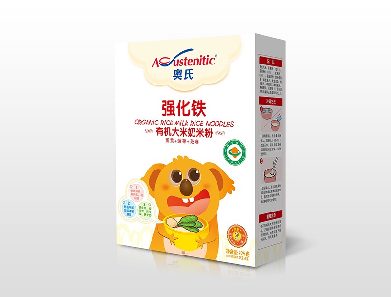 奧氏強(qiáng)化鐵有機(jī)大米奶米粉225克盒裝