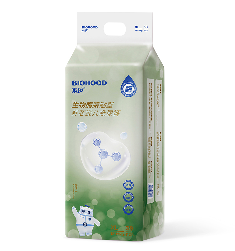 本護生物酶腰貼型舒芯嬰兒紙尿褲XL38
