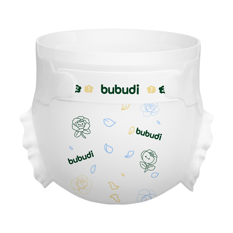 布布迪山茶花腰貼型嬰兒紙尿褲 褲型