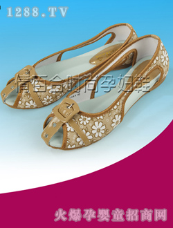 倩百合時尚花紋yunf涼鞋