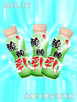 愛(ài)心媽媽酸酸乳瓶裝綠