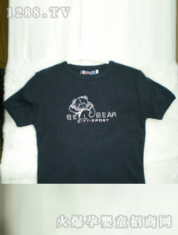 泰迪熊家族黑色T恤