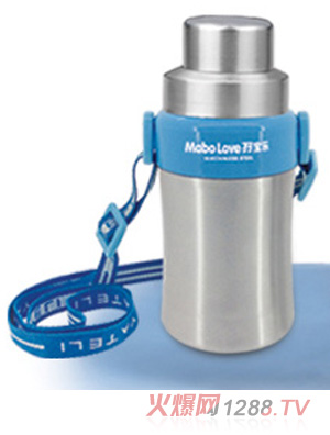 孖寶樂母嬰兩用不銹鋼奶瓶淡藍(lán)色