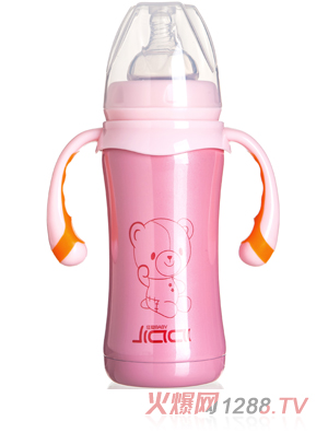 佳愛(ài)不銹鋼自動(dòng)保溫奶瓶（寬口徑）180ml