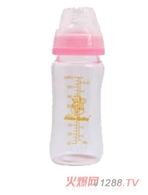 晶玉寶貝240ML寬口晶鉆玻璃奶瓶