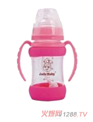 晶玉寶貝180ML寬口晶鉆玻璃奶瓶