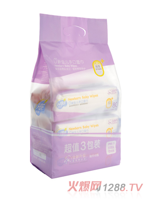 呵貝膚0+新生兒手口濕巾（80片3連包）