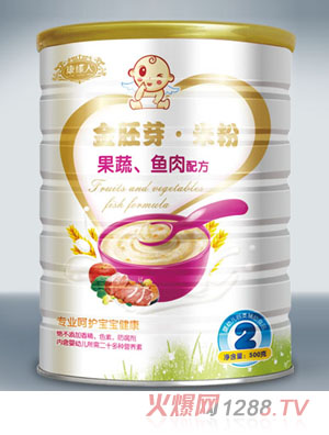 康緣人果蔬魚肉配方金胚芽米粉2段